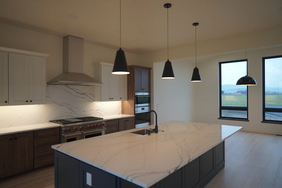 Completed custom home exterior Kalispell Montana