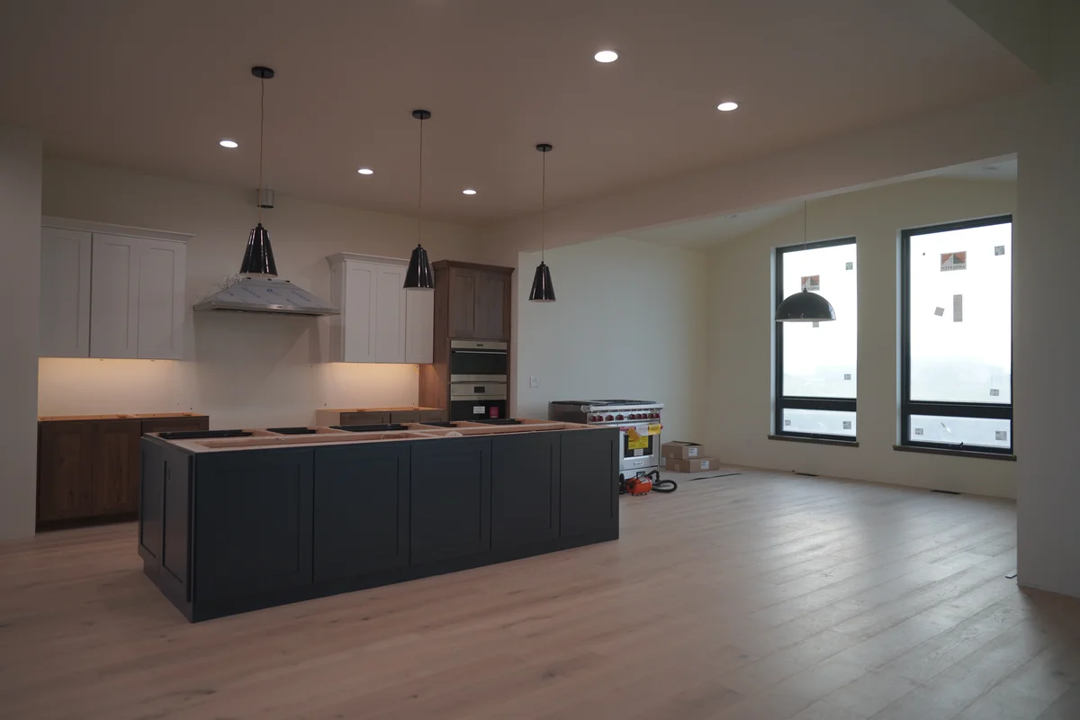 October 2025 custom home near completion Montana Flathead Valley