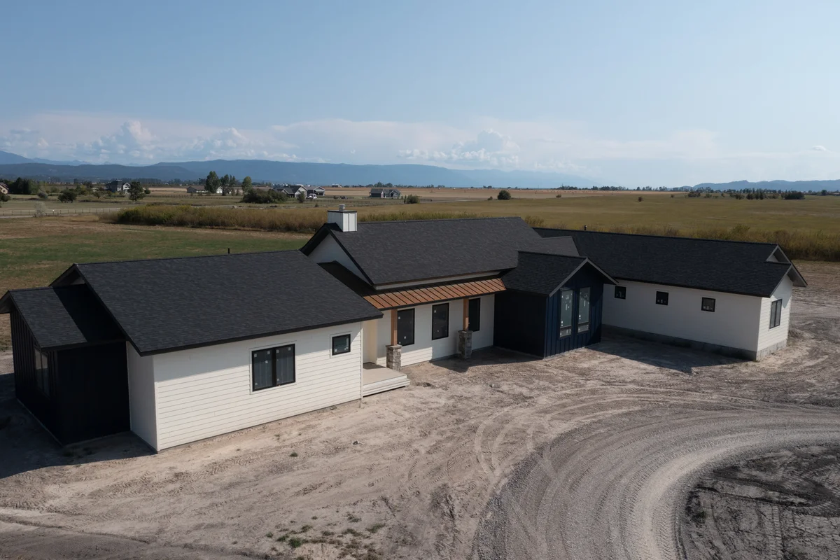 New construction custom home near completion Kalispell