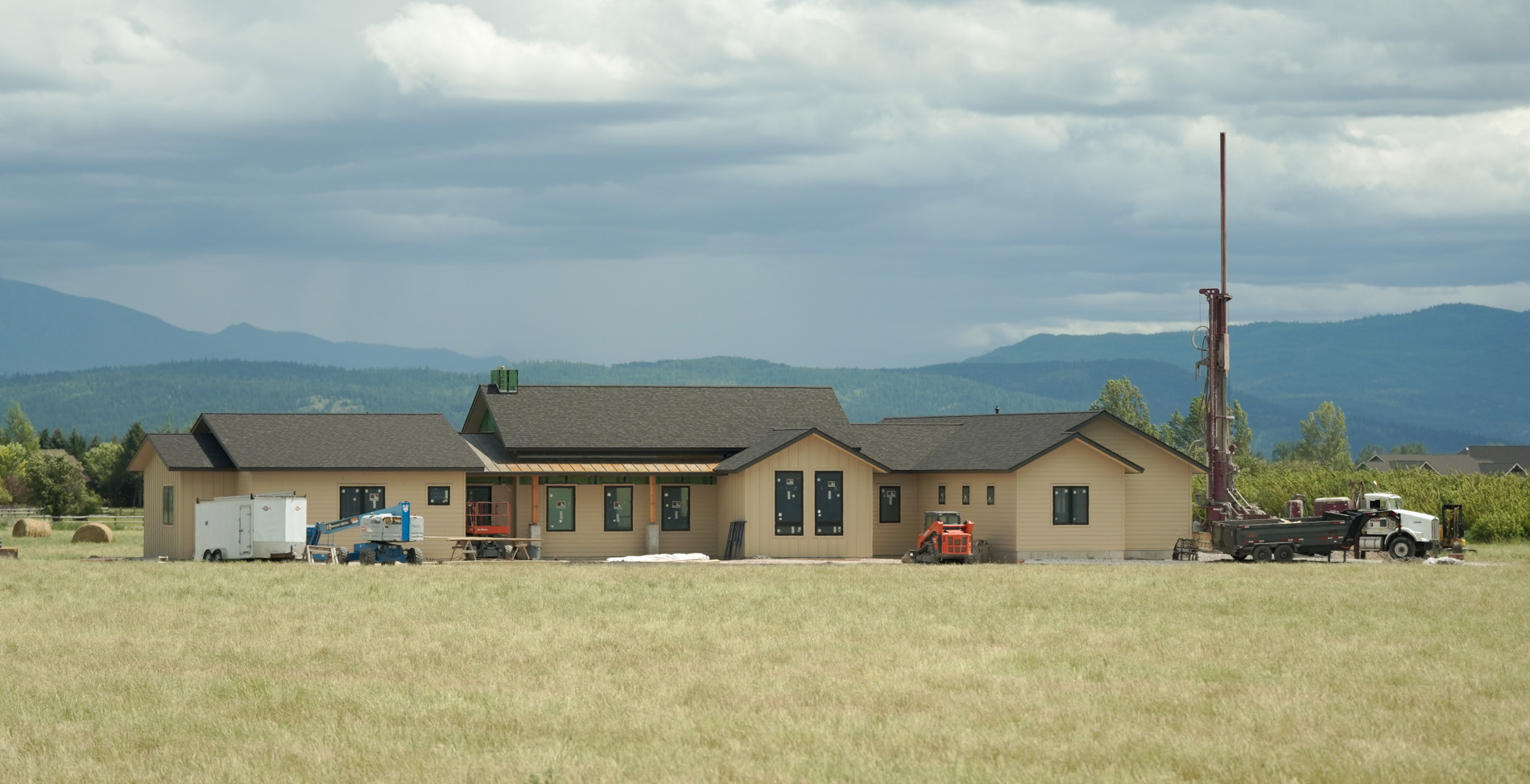 Siding almost finished on this custom home in Kalispell, near Whitefish Montana